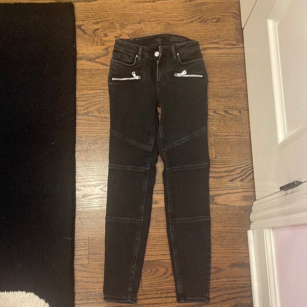 AllSaints Biker Cropped Jeans